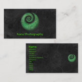 Koru fotografie visitekaartje (Voorkant / Achterkant)