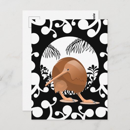 Koru Kiwi Briefkaart (Voorkant / Achterkant)