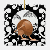 Koru Kiwi Keramisch Ornament (Achterkant)