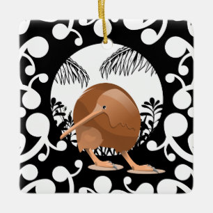 Koru Kiwi Keramisch Ornament