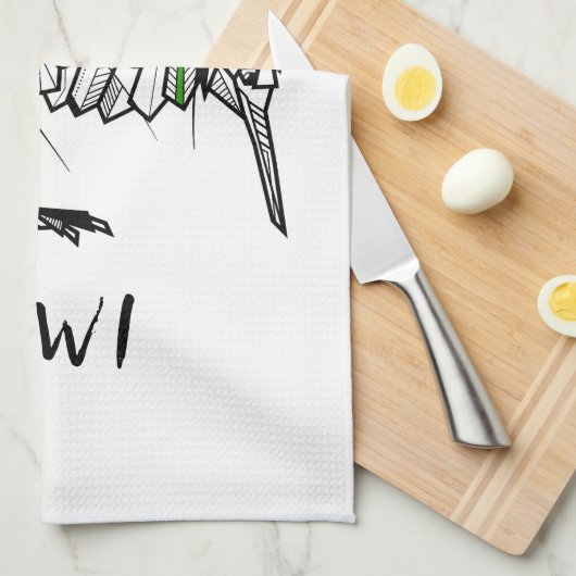 Koru Kiwi Theedoek (Quarter Fold)