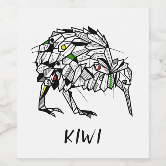 Koru Kiwi Wijn Etiket (Enkel label)