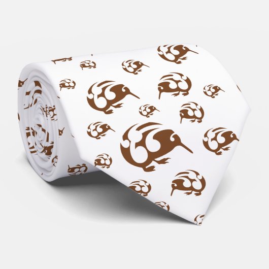 Koru " Little brown Kiwi " Stropdas (Opgerold)