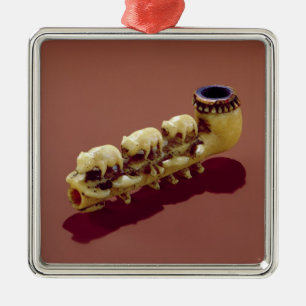 Korvack-pijp met gekarfde pooire Beren Metalen Ornament