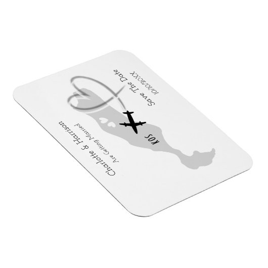 Kos bruiloft bestemming Bewaar de datum Magneet (Rechterzijde)