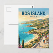 Kos Eiland Griekenland Briefkaart (Voorkant / Achterkant)