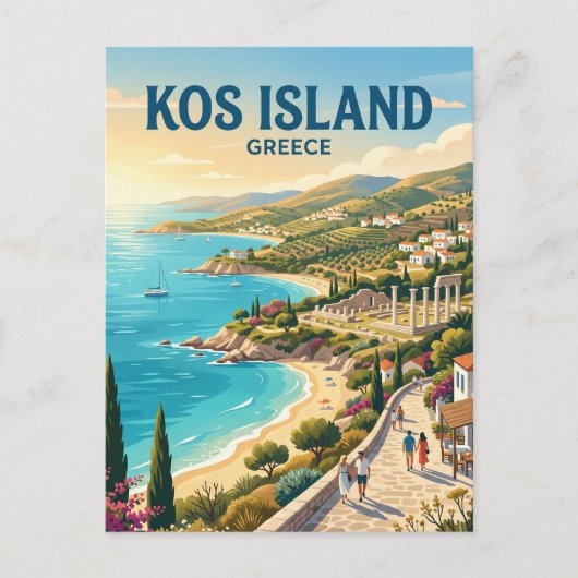 Kos Eiland Griekenland Briefkaart (Voorkant)