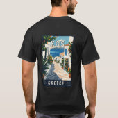Kos Greece Travel Poster T-shirt (Achterkant)