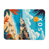 Kos Griekenland Travel Art Vintage Magneet (Horizontaal)