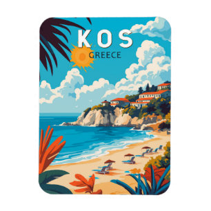 Kos Griekenland Travel Art Vintage Magneet