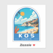 Kos Griekenland Travel Art Vintage Sticker (Vel)