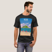 Kos Griekenland Zomer Strand Reizen Poster T-shirt (Voorkant volledig)