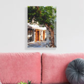 Kos Island Alleyway Charm Canvas Afdruk (Insitu (Woonkamer))