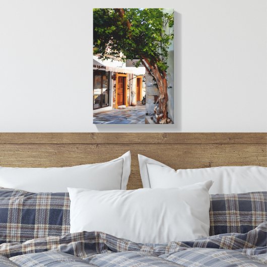 Kos Island Alleyway Charm Canvas Afdruk (Insitu (Slaapkamer))