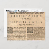 Kos Island Greece - Hippocratische eed - Briefkaar Briefkaart (Voorkant / Achterkant)