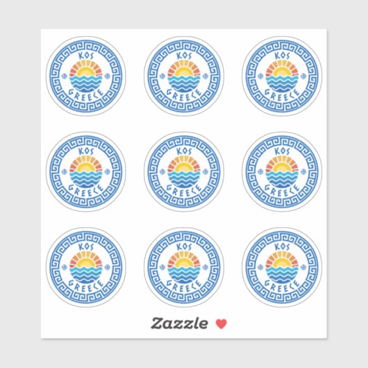 KOS Island, Greece Multiple Pack Sticker (Vel)