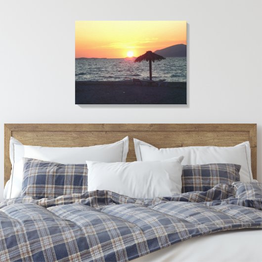 KOs Island Griekenland Mastichari Beach Sunset Can Canvas Afdruk (Insitu (Slaapkamer))