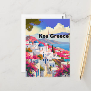 Kos Reis Poster Kunst, Kos Griekenland Reis Kunst Briefkaart