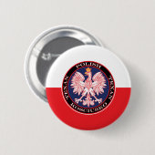 Kosciusko Ronde Poolse Texaan Button 5,7 Cm (Voorkant /achterkant)