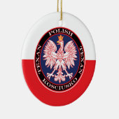 Kosciusko Ronde Poolse Texaan Keramisch Ornament (Rechts)