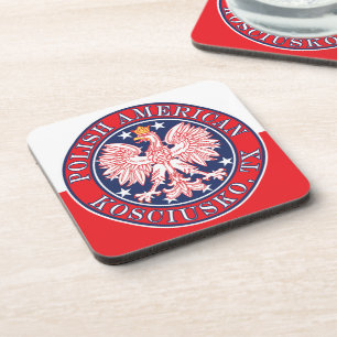 Kosciusko Texas Poolse Amerikaanse adelaar Bier Onderzetter