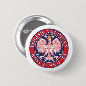 Kosciusko Texas Poolse Amerikaanse adelaar Ronde Button 5,7 Cm (Voorkant /achterkant)