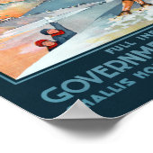 Kosciusko Vintage Reis Poster teruggezet (Hoek)