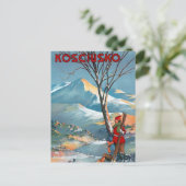 Kosciusko Vintage Reis Poster teruggezet Briefkaart (Staand voorkant)