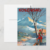 Kosciusko Vintage Reis Poster teruggezet Briefkaart (Voorkant / Achterkant)