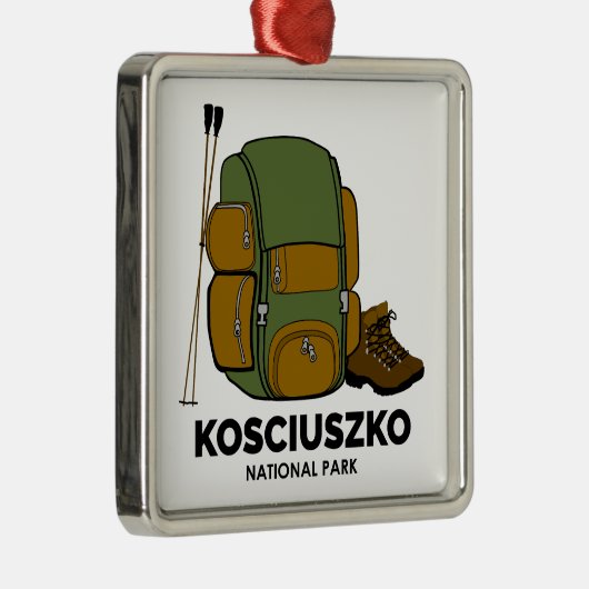 Kosciuszko National Park Backpack Metalen Ornament (Rechts)