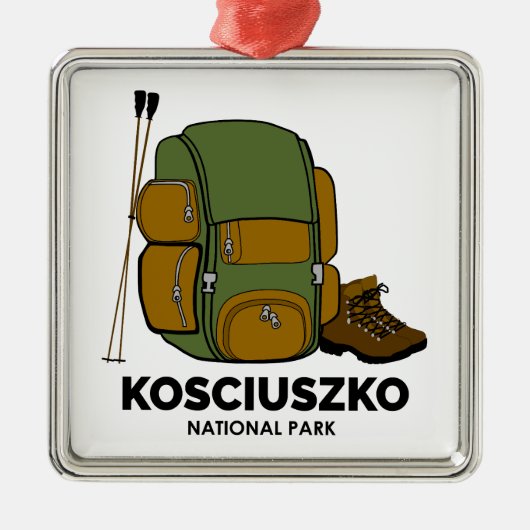 Kosciuszko National Park Backpack Metalen Ornament (Voorkant)