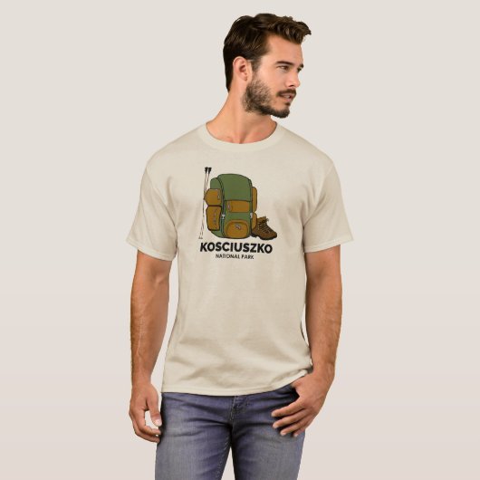 Kosciuszko National Park Backpack T-shirt (Voorkant volledig)