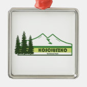Kosciuszko National Park Green Stripes Metalen Ornament (Voorkant)