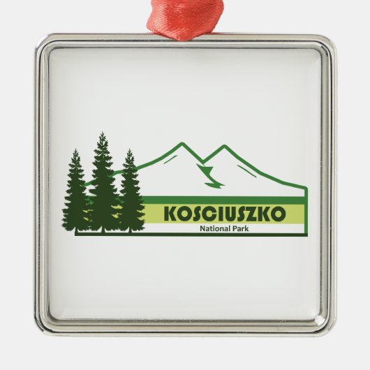 Kosciuszko National Park Green Stripes Metalen Ornament (Voorkant)