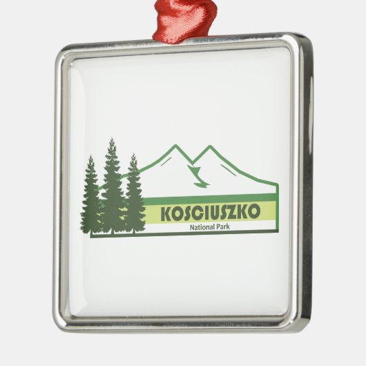 Kosciuszko National Park Green Stripes Metalen Ornament (Links)