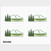 Kosciuszko National Park Green Stripes Rechthoekige Sticker (Vel)