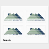 Kosciuszko National Park Mountain Sun Rechthoekige Sticker (Vel)