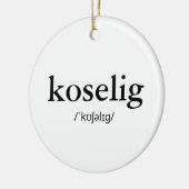 Koselig Woordenboek Fonetisch Noords woord Scandi Keramisch Ornament (Links)