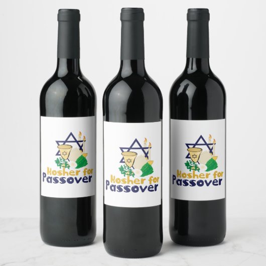 Kosher 4 Passover Wijn Etiket (Flessen)