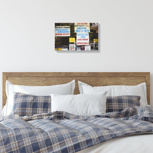 Kosher Deli Meats Knish New York City Foto Canvas Afdruk (Insitu (Slaapkamer))