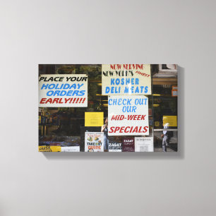 Kosher Deli Meats Knish New York City Foto Canvas Afdruk