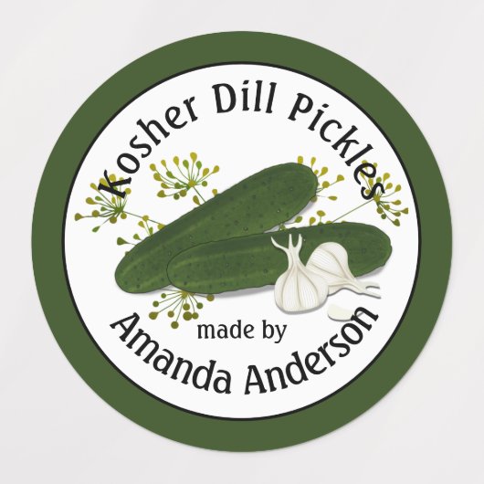 Kosher Dill augurken Labels (Design 2)