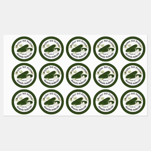 Kosher Dill augurken Labels (Vel)