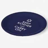 Kosher houden en doorgaan papieren bordje (Gekanteld)