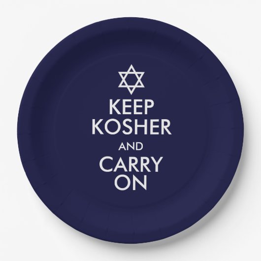 Kosher houden en doorgaan papieren bordje (Voorkant)