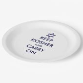 Kosher houden en doorgaan papieren bordje (Gekanteld)