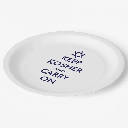 Kosher houden en doorgaan papieren bordje (Gekanteld)