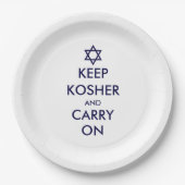 Kosher houden en doorgaan papieren bordje (Voorkant)