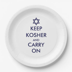 Kosher houden en doorgaan papieren bordje