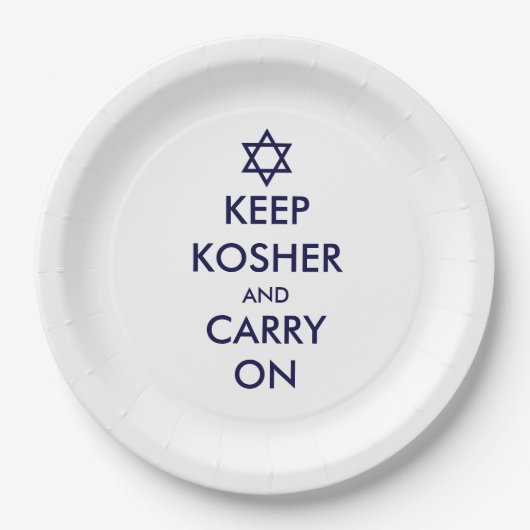 Kosher houden en doorgaan papieren bordje (Voorkant)